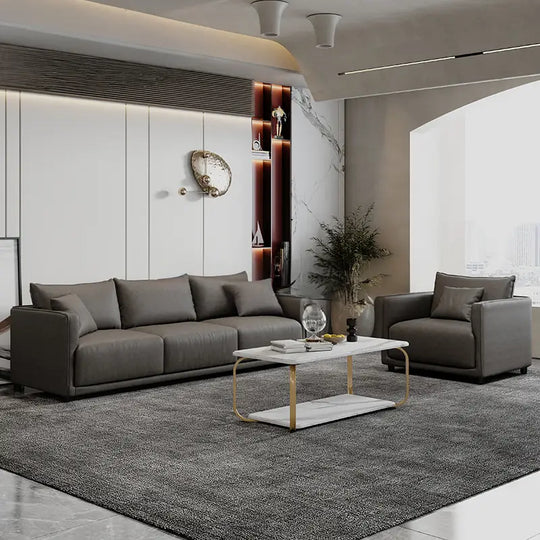 SAUS Modern Leather Sofa