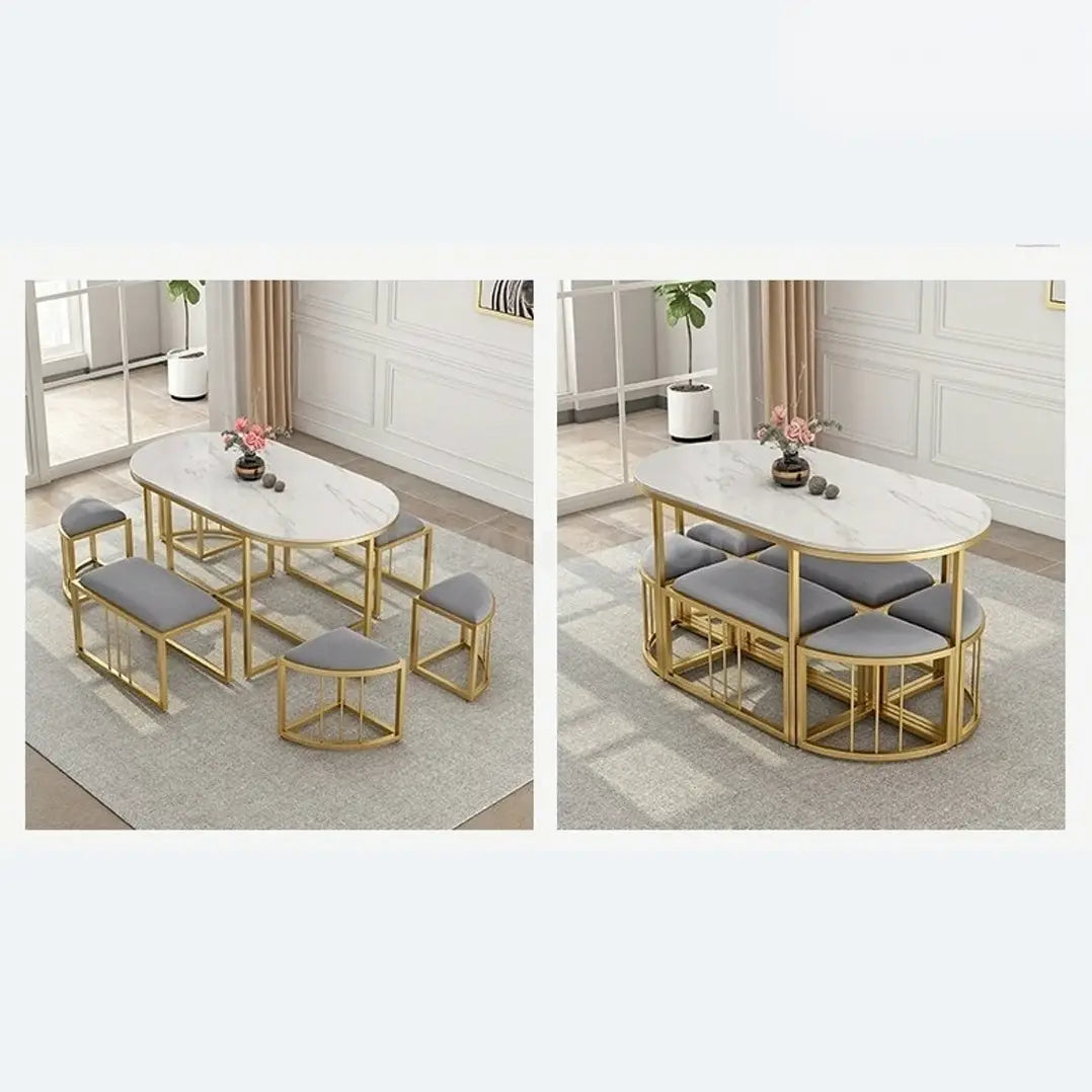 VICENTE Modern Sintered Stone Dining Table Set