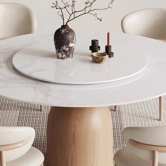 ENRICO Solid Wood Round Dining Table