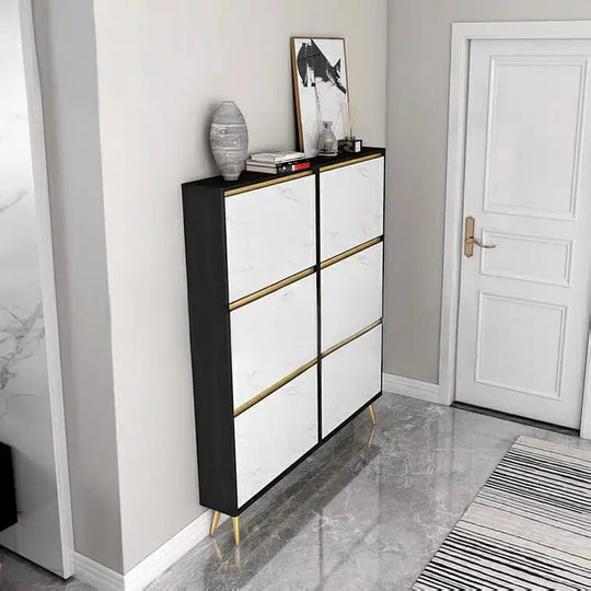 KIMORE Modern Victorian Ultra Slim Shoe Cabinet