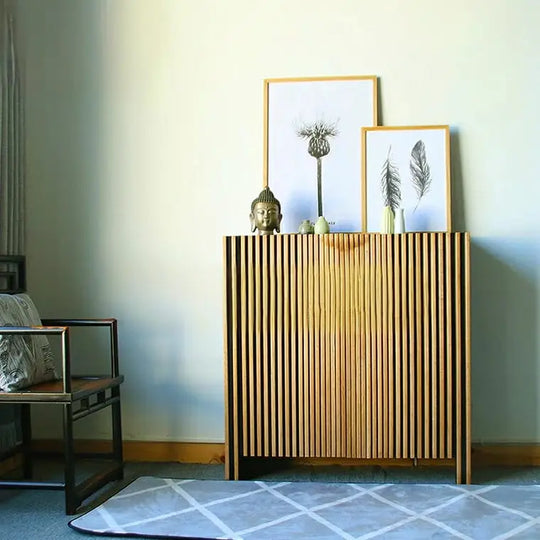 RAELE Rustic Solid Wood Shoe Cabinet