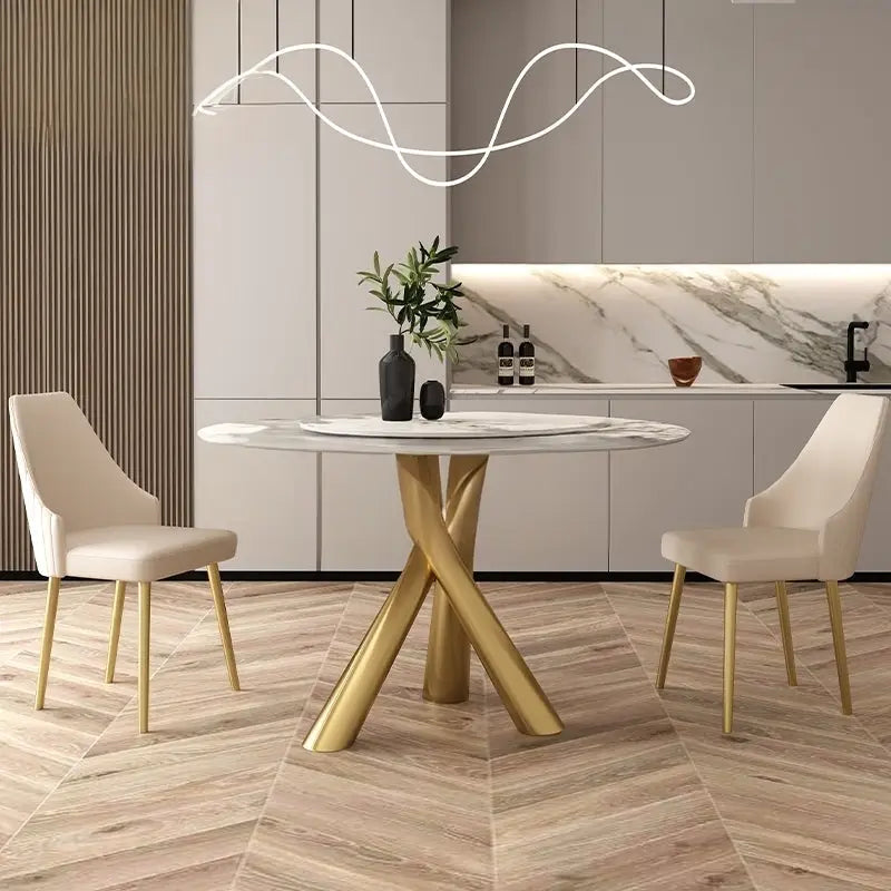 EMMANUEL Modern Marble Round Dining Table