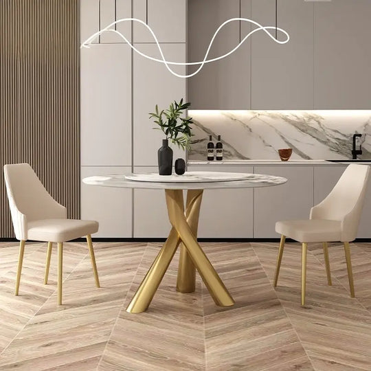 EMMANUEL Modern Marble Round Dining Table