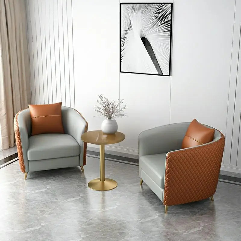 VICKY Modern Faux Leather Armchair