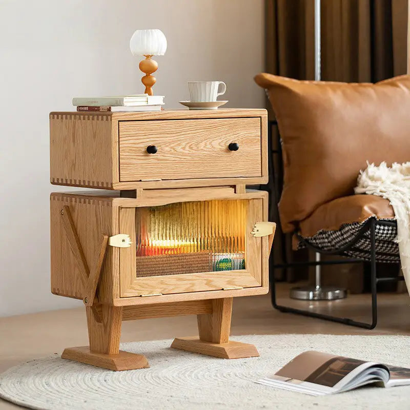 JENE Japandi Solid Wood Side Table