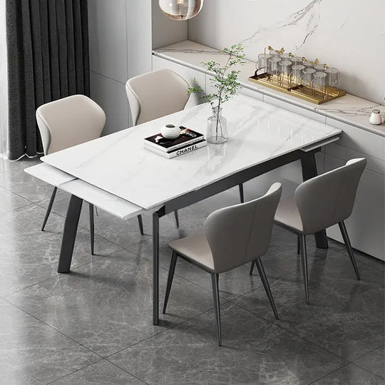 IAN Modern Extendable Sintered Stone Dining Table