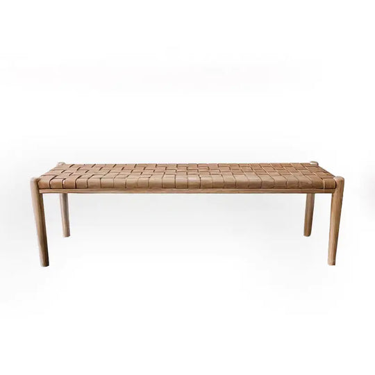 THIBAULT Vintage Leather Bench