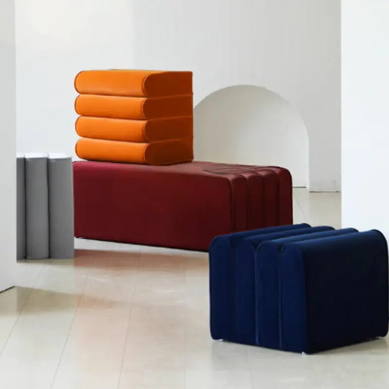 CROWLEY Modern Velvet Ottoman
