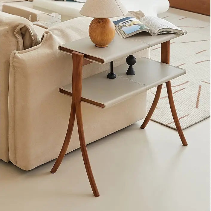 OLAVO Japandi Solid Wood Side Table