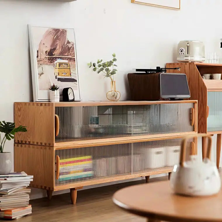 HOGE Rustic Solid Wood Shoe Cabinet