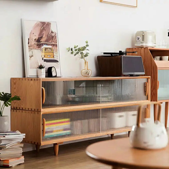HOGE Rustic Solid Wood Shoe Cabinet