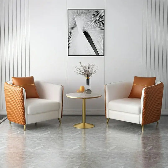 VICKY Modern Faux Leather Armchair