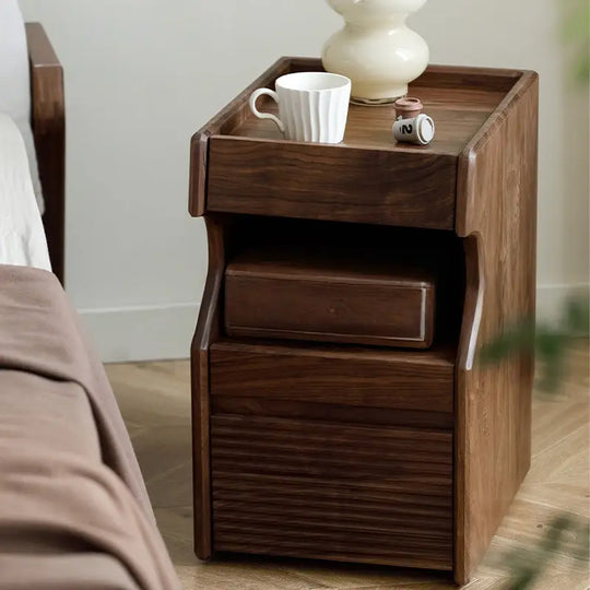 GIOVANNI Solid Wood Bedside Table