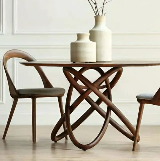 RANGER Postmodern Solid Wood Round Dining Table