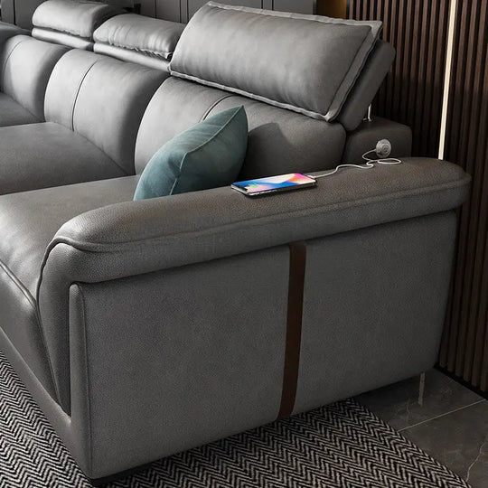 MARKLE Modern Leather Sofa