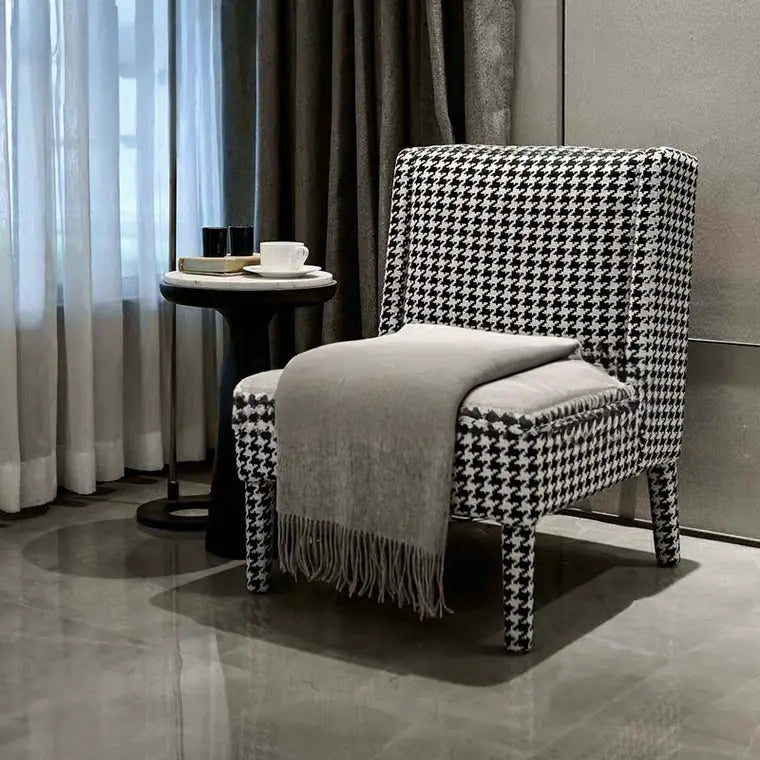 HUGO Modern Houndstooth Armchair