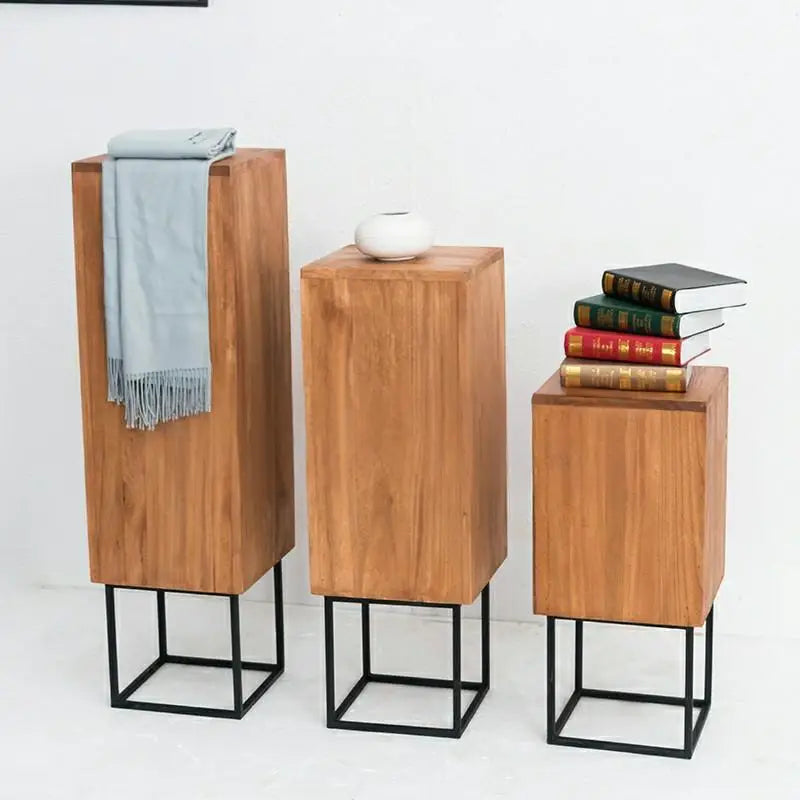 LADDLE Industrial Solid Wood Planter