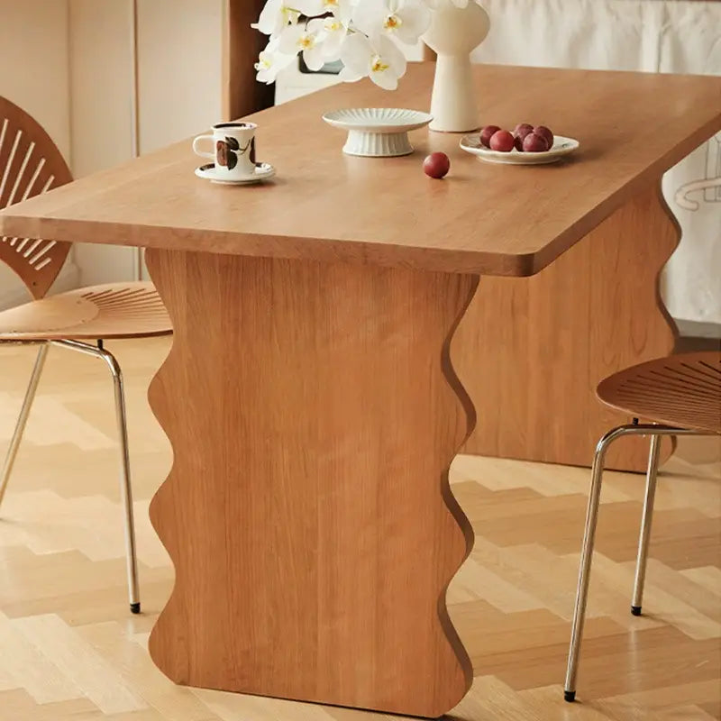 TREYSTI Japandi Solid Wood Dining Table