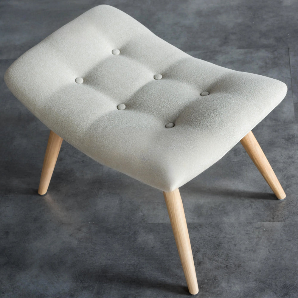 YOG Solid Wood Fabric Stool