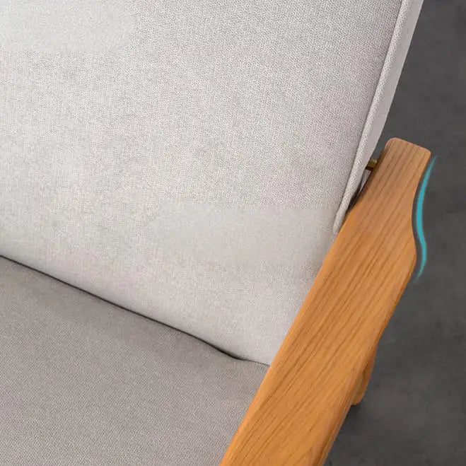 CHARLES  Solid Wood Fabric Lounge Chair
