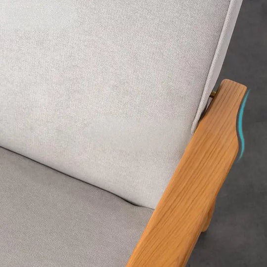CHARLES  Solid Wood Fabric Lounge Chair