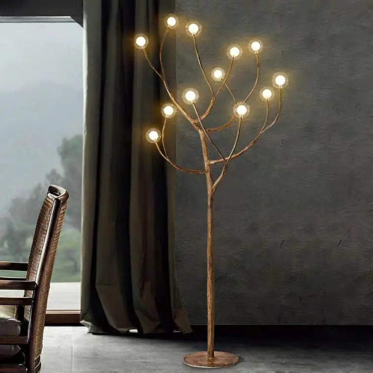 MEZZO Rustic Solid Wood Floor Lamp