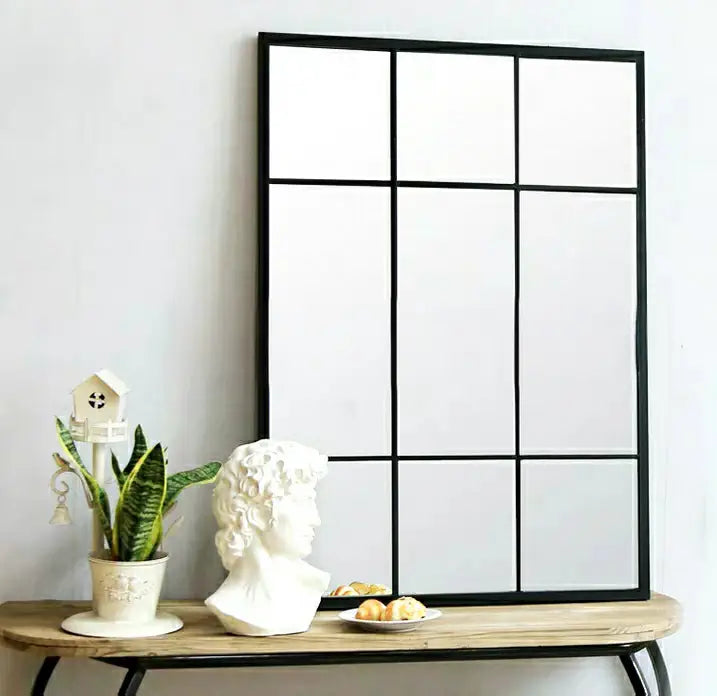 WAYNE Modern Accent Windowgrill Wall Mirror