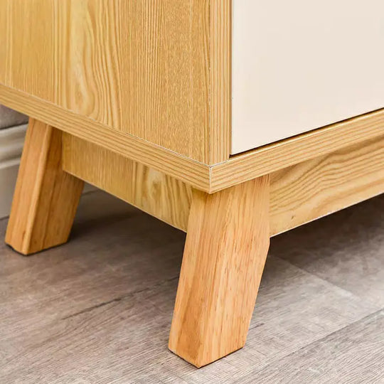 TAGE Rustic Solid Wood Shoe Cabinet Bench