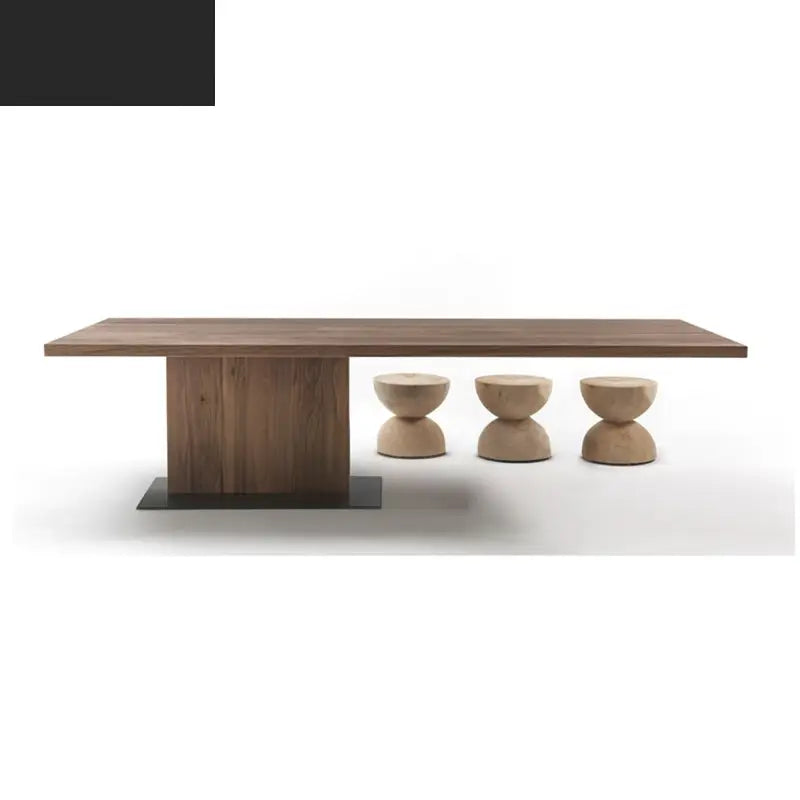 MOIRTY Industrial Solid Wood Dining Table