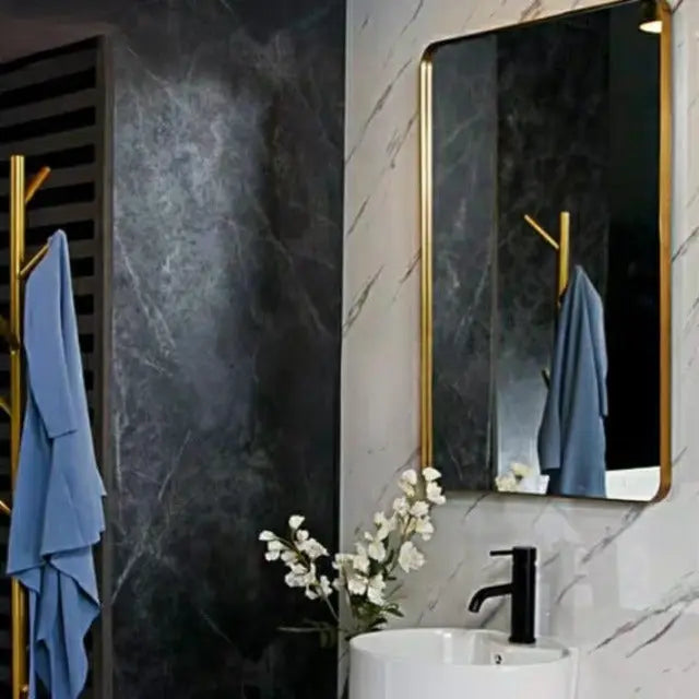 ASHBY Modern Stainless Steel Wall Mirror