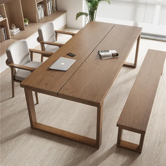 OLA Rustic Ash Wood Dining Table