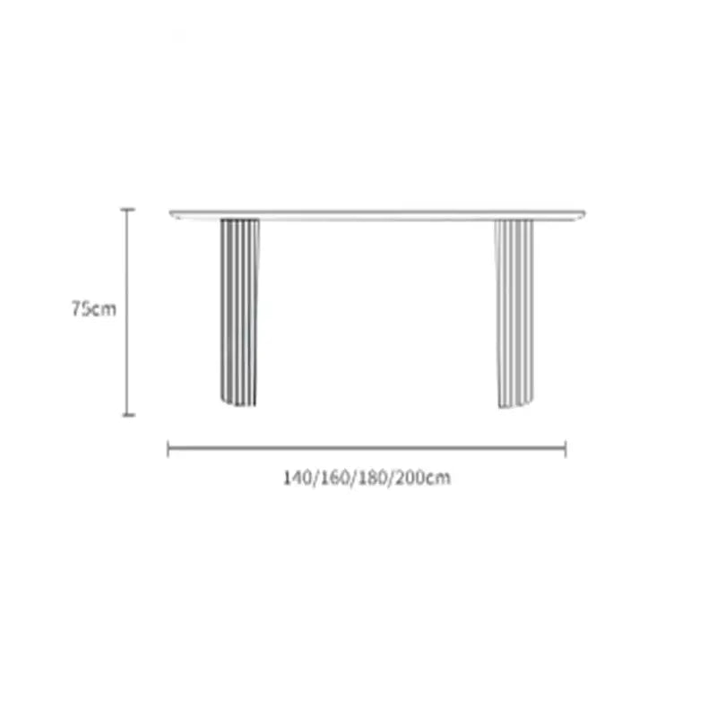 DORFF Modern Sintered Stone Dining Table
