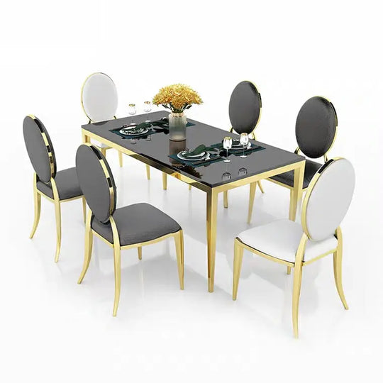 TILDEN Modern Glass Dining Table & Chairs
