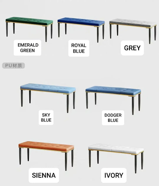 THEO Victorian Tufted Dining Bench