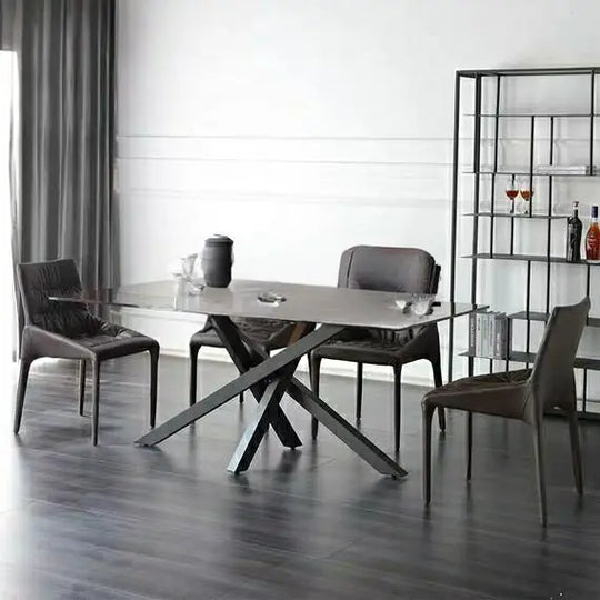 GLENDA Modern Glass Dining Table & Chairs