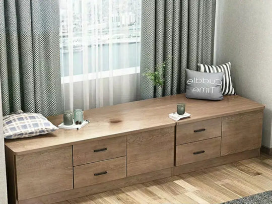 ALEXRE Bay Window Storage Ottoman