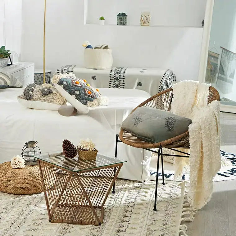 STAN Rustic Rattan Lounge Chair