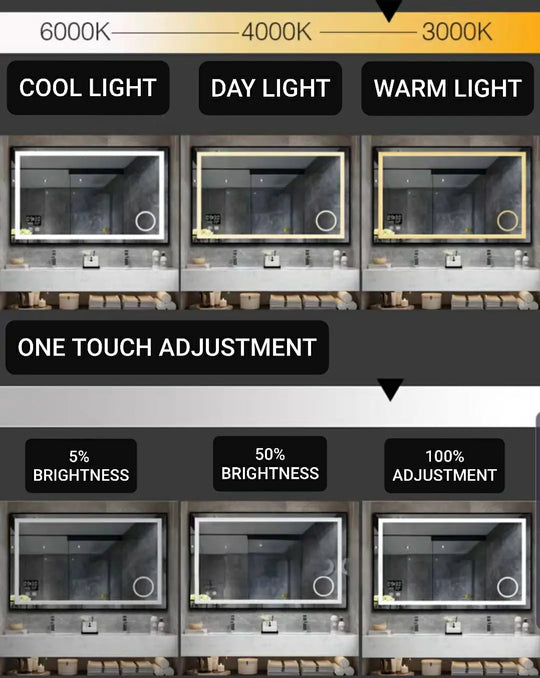 SUAVRES Smart LED Bathroom Mirror