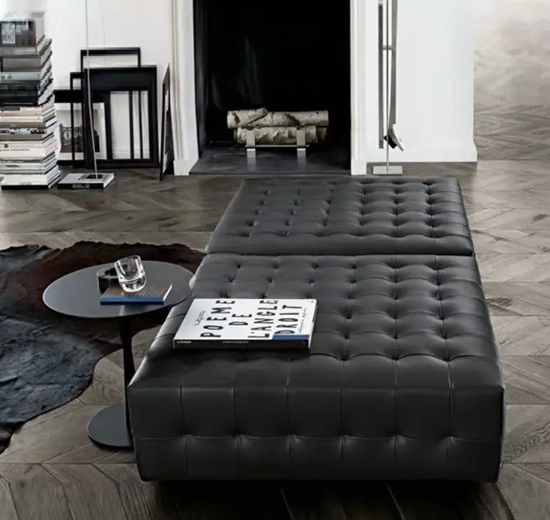 ANNA Classic Leather Ottoman