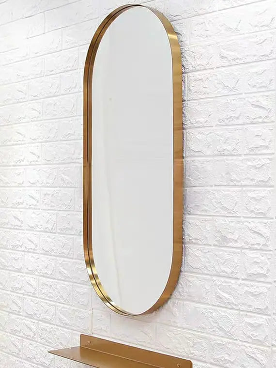 ALASTAIR Modern Stainless Steel Oval Mirror