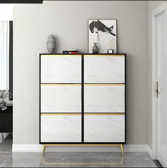 KIMORE Modern Victorian Ultra Slim Shoe Cabinet