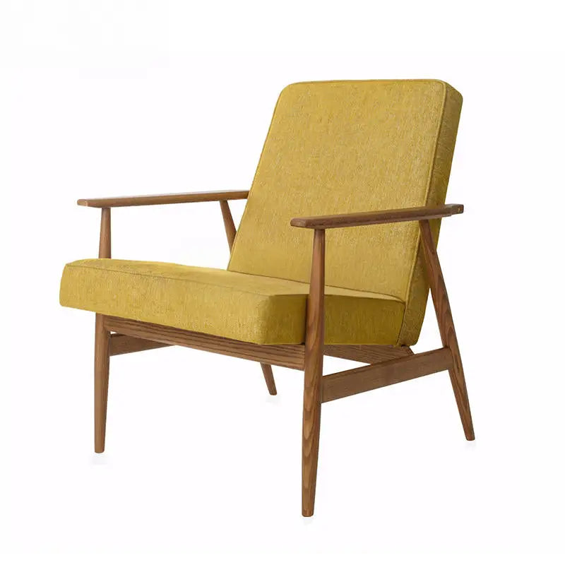 CHARLES  Solid Wood Fabric Lounge Chair