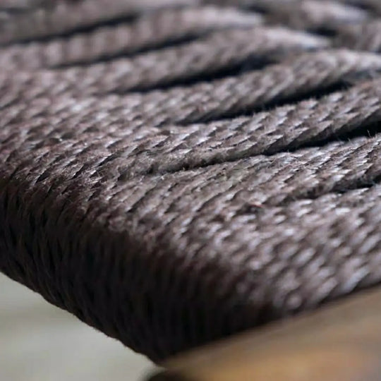 CIARÁN Rustic Solid Wood Rattan Bench