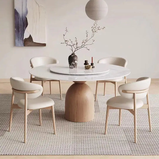 ENRICO Solid Wood Round Dining Table
