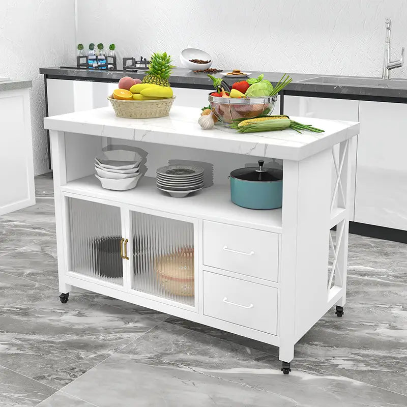 JENN Modern Marble Kitchen Island