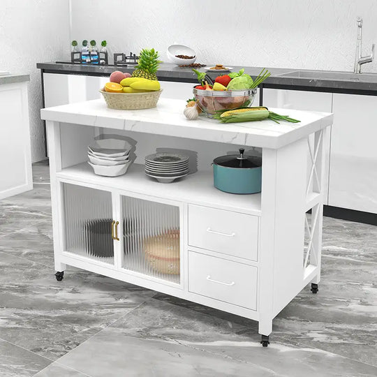 JENN Modern Marble Kitchen Island