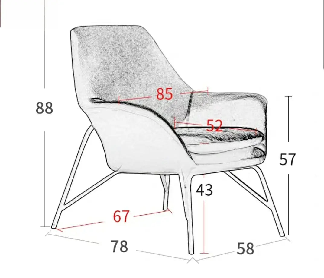 GIULIO Modern Designer Fabric Armchair