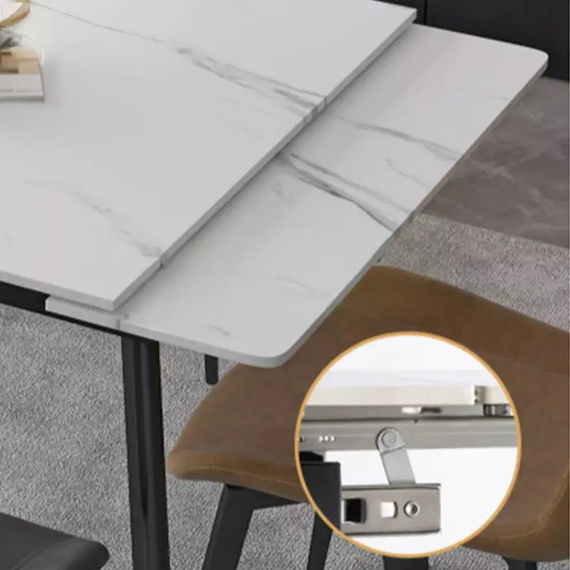 IAN Modern Extendable Sintered Stone Dining Table