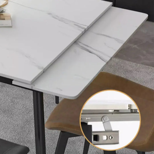 IAN Modern Extendable Sintered Stone Dining Table