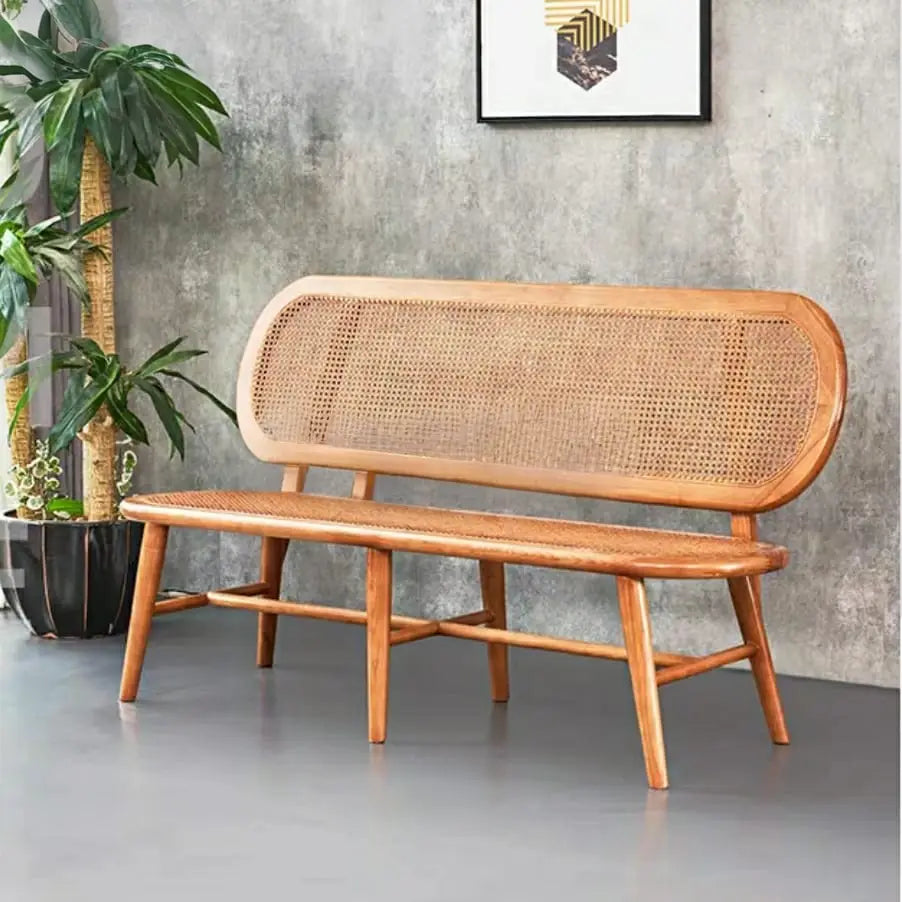 EIGHTH  Vintage Rattan Dining Bench